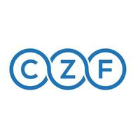 CZF letter logo design on black background.CZF creative initials letter logo concept.CZF vector letter design.