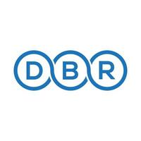 diseño de logotipo de letra dbr sobre fondo negro. concepto de logotipo de letra inicial creativa dbr. diseño de letra vectorial dbr. vector