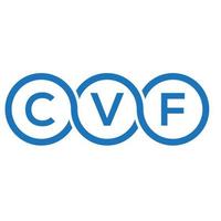 diseño de logotipo de letra cvf sobre fondo negro.concepto de logotipo de letra inicial creativa cvf.diseño de carta vectorial cvf. vector