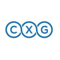 CXG letter logo design on black background.CXG creative initials letter logo concept.CXG vector letter design.