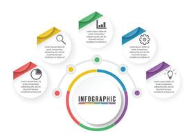 plantilla de opciones de números de infografías abstractas. ilustración vectorial se puede usar para diseño de flujo de trabajo, diagrama, opciones de pasos comerciales, banner, diseño web. visualización de datos comerciales. diagrama del proceso. vector