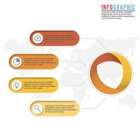 El vector de diseño de infografías de línea de tiempo y los iconos de marketing se pueden utilizar para el diseño de flujo de trabajo, diagrama, informe anual, diseño web. concepto de negocio con 4 opciones, pasos o procesos.