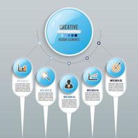 Abstract infographics number options template. Vector illustration. Can be used for workflow layout, diagram, business step options, banner, web design.