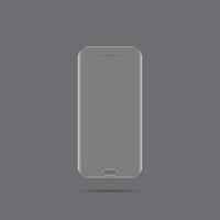 Glass screen protector. Vector screen protector for smartphone. Mobile cover accessory for display