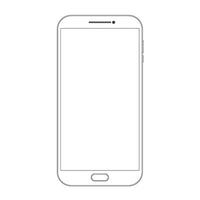 Outline drawing smartphone. Elegant thin line style design vector