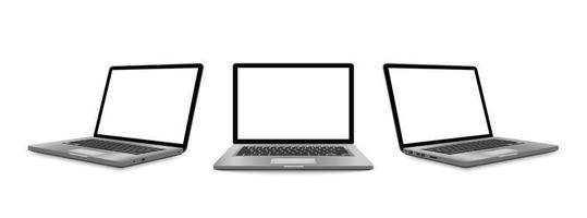 Laptop isolated on white background. Vector Illustration.