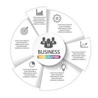 Vector infographic. Template for diagram, graph, presentation and chart. Business concept with 6 options, parts, steps or processes.