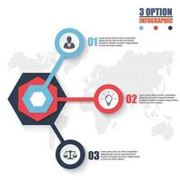 plantilla de opciones de números de infografías abstractas. ilustración vectorial se puede usar para diseño de flujo de trabajo, diagrama, opciones de pasos comerciales, banner, diseño web vector