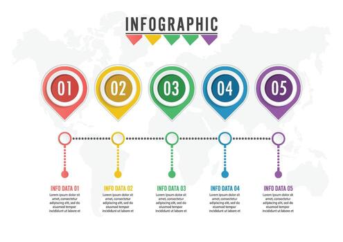 visualización de datos comerciales. diagrama del proceso. elementos abstractos de gráfico, diagrama con 4 pasos, opciones, partes o procesos. plantilla de negocio vectorial para presentación. concepto creativo para infografía. vector
