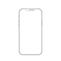 Outline drawing smartphone. Elegant thin line style design vector