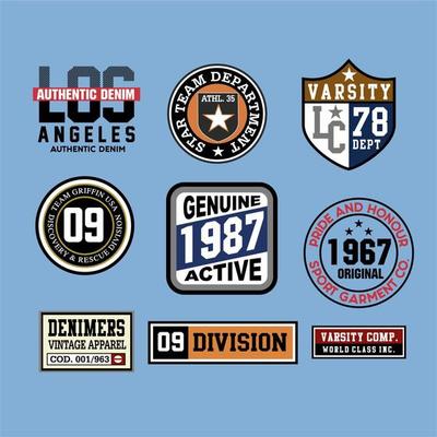 collection of logo and emblem typography design
