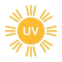 UV radiation icon vector solar ultraviolet light symbol for graphic design, logo, web site, social media, mobile app, ui illustration.