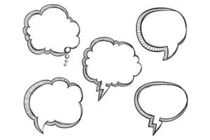 sketchy bubble speech or talk on white background vector