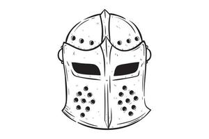 gladiator helmet or troy helmet with hand drawn style vector