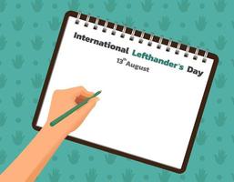 Happy Left-handers Day vector