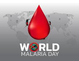 diseño de concepto del día mundial de la malaria para el día de la malaria. vector