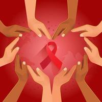 ilustración de fondo de la bandera del día mundial del sida.