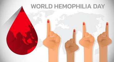 World Hemophilia day is observed every year on April 17, vector