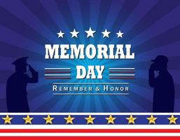 Memorial Day Background Design. vector