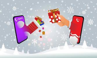 Happy merry Christmas online. vector