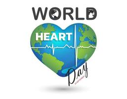 Vector Illustration, Poster Or Banner for World Heart Day