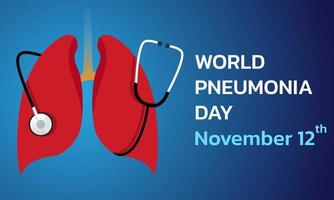 Vector Illustration on the theme World Pneumonia Day.