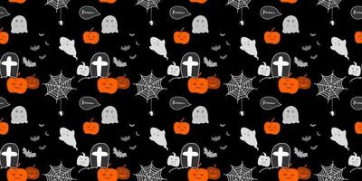 Halloween seamless pattern design vector