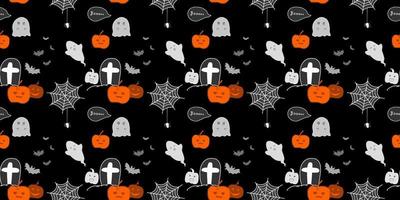 diseño de patrones sin fisuras de halloween vector