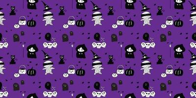 Halloween seamless pattern design vector