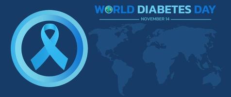 día mundial de la diabetes. vector