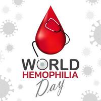 World Hemophilia day is observed every year on April 17, vector