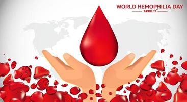 World Hemophilia day is observed every year on April 17, vector