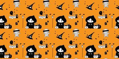 Halloween seamless pattern design vector