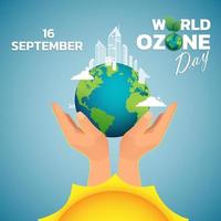 World Ozone Day Vector illustration for Poster, banner Design.