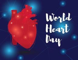 Vector Illustration, Poster Or Banner for World Heart Day