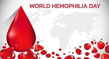 World Hemophilia day is observed every year on April 17, vector