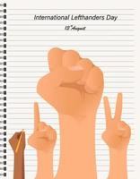 Happy Left-handers Day vector