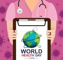 World Health Day is a global health awareness day vector