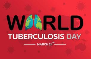 World Tuberculosis Day March 24. Medical solidarity day concept. Vector illustration.