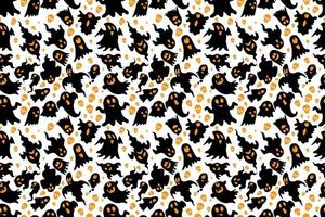 Halloween seamless pattern design vector