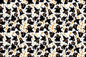 Halloween seamless pattern design vector