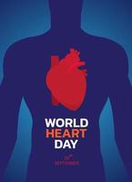 Vector Illustration, Poster Or Banner for World Heart Day