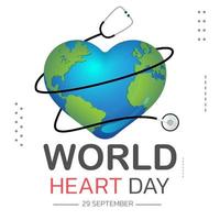 Vector Illustration, Poster Or Banner for World Heart Day.