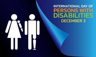 Vector illustration on the theme of International day of persons with disabilities