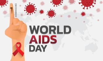 World AIDS Day Banner Background Illustration.