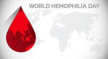 El día mundial de la hemofilia se celebra todos los años el 17 de abril. vector