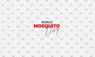 vector de mosquito con fondo de mapa mundial, día mundial del mosquito, día de la malaria, fiebre del dengue.