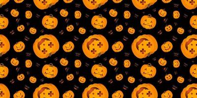 Halloween seamless pattern design vector