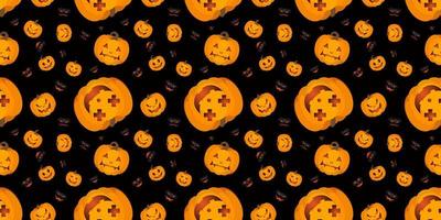 diseño de patrones sin fisuras de halloween vector