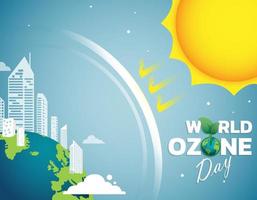 World Ozone Day Vector illustration for Poster, banner Design.